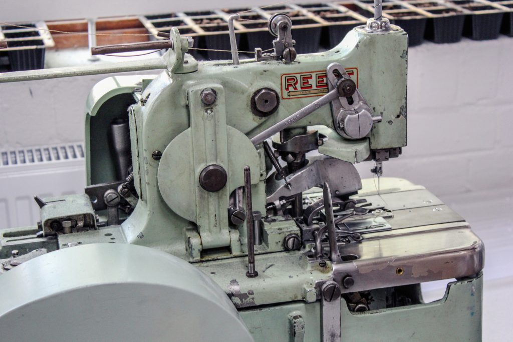 Machine at denim factory